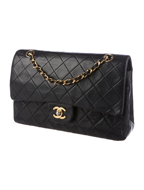 silver chanel flap|Chanel vintage classic flap.